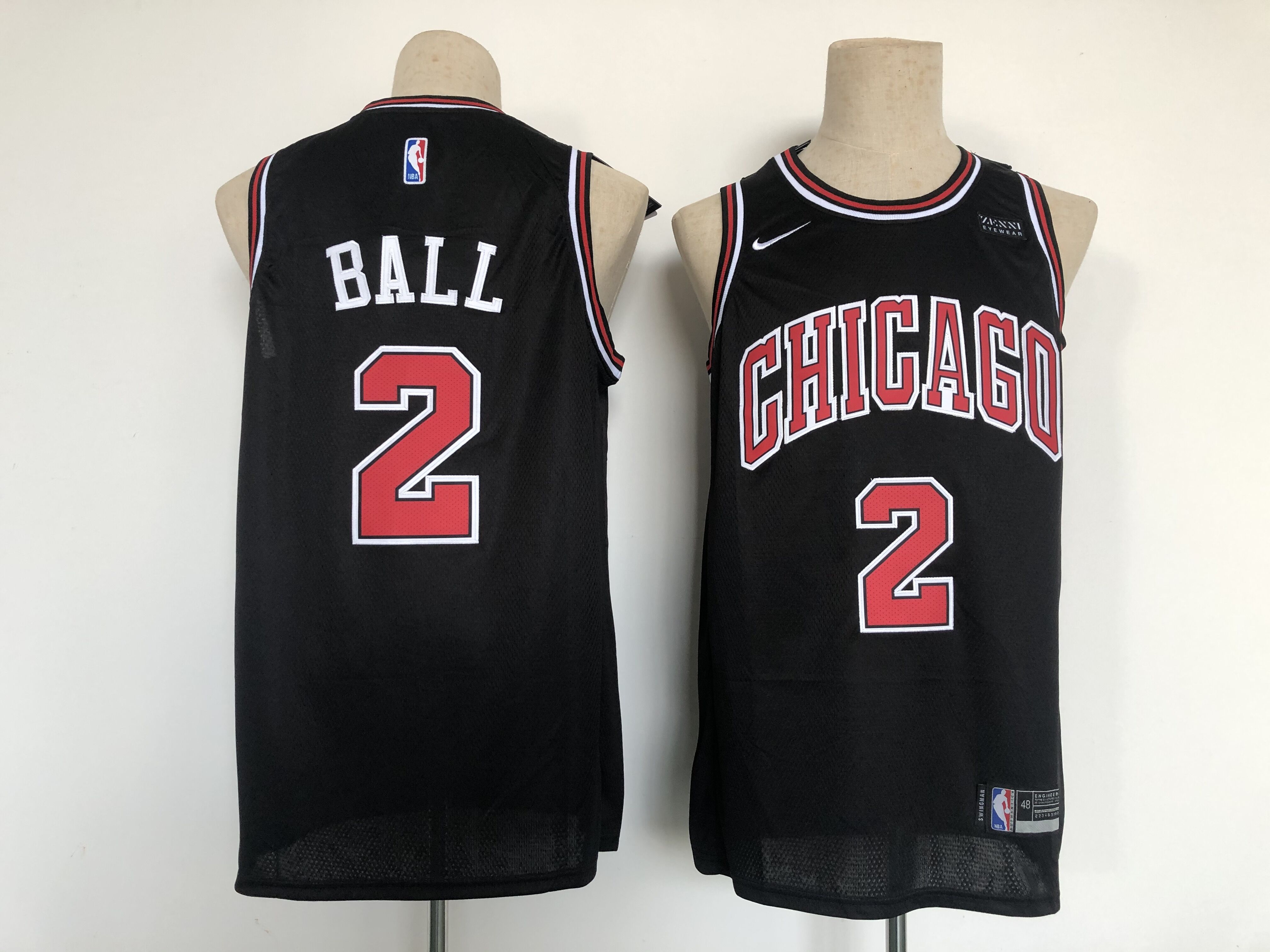 Men Chicago Bulls #2 Ball Black Nike 2022 Game NBA Jersey
